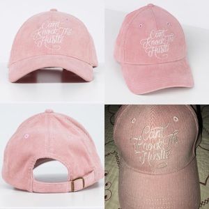 “Can’t Knock the Hustle”  Blush Corduroy Hat